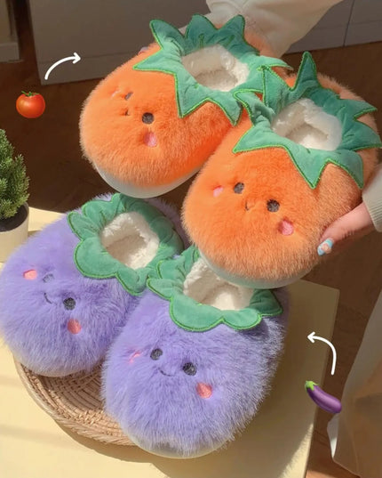 Veggies Plush Slippers