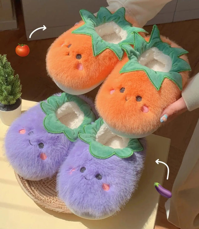 Veggies Plush Slippers