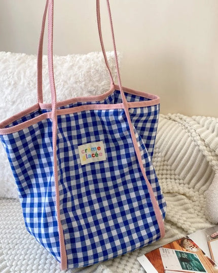 Colorful Plaid Tote