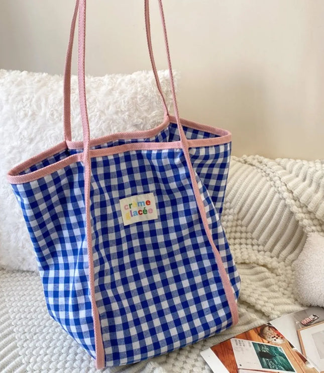 Colorful Plaid Tote