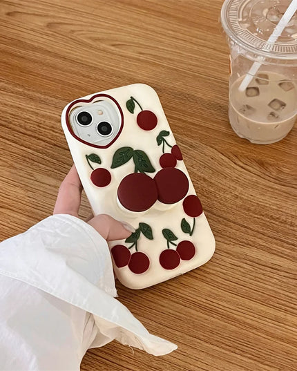 3D Cherry Popsocket Phone Case