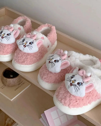 Mary Cat Plush Slippers