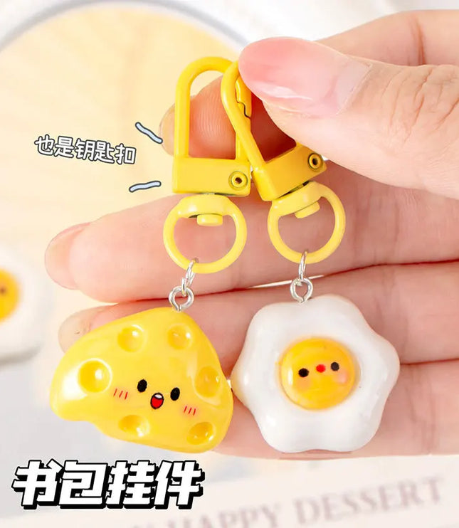 Egg & Cheese Keychain