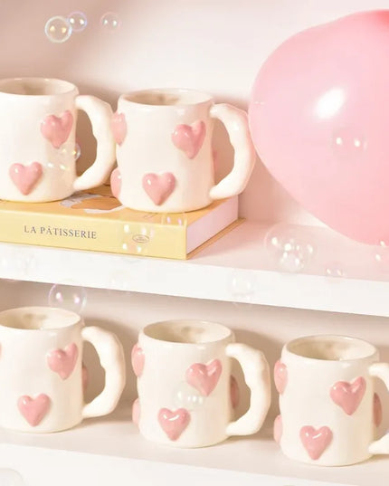 Heart Pink Ceramic Mug