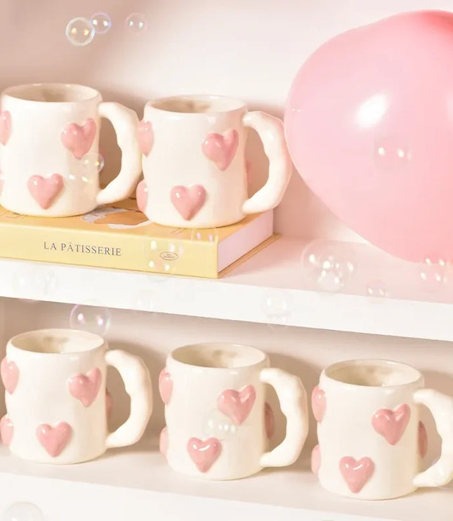 Heart Pink Ceramic Mug