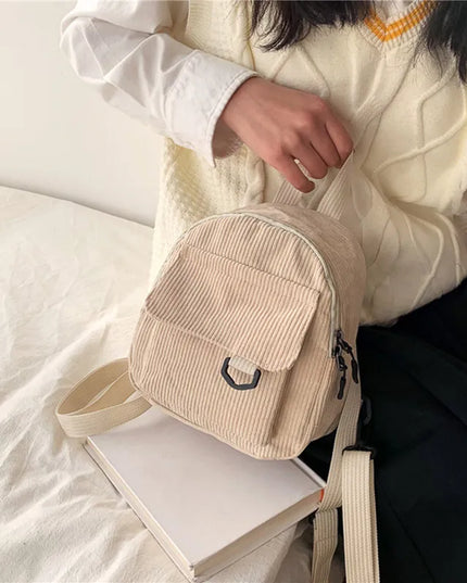 Mini Corduroy Backpack