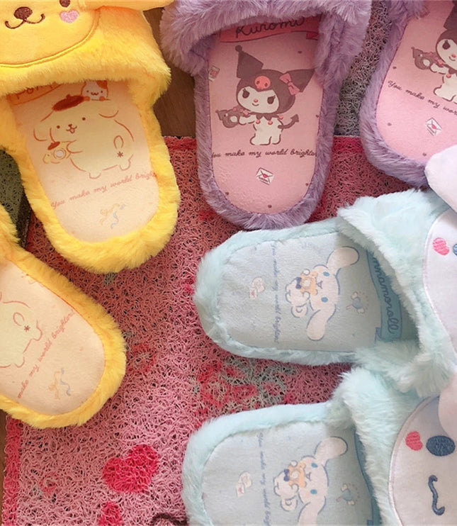 SANRIO Plush Home Slippers