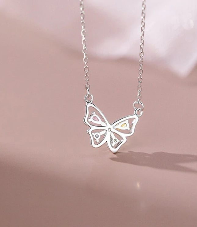 Silver Butterfly Necklace