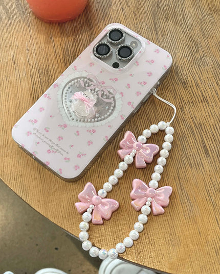 Crystal Cat Bow Phone Case