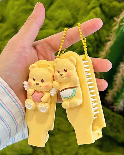 Mini Yellow Bear Pocker Mirror & Comb