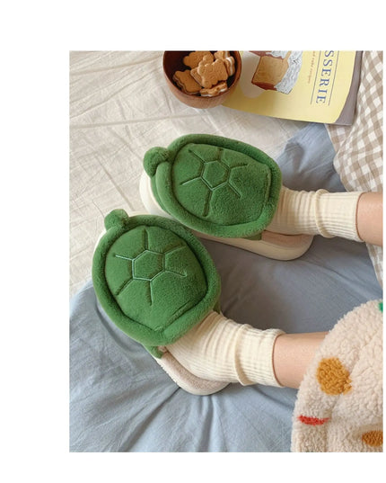 Cute Turtle Plush Slippers