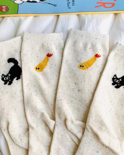 Cat & Fish Socks