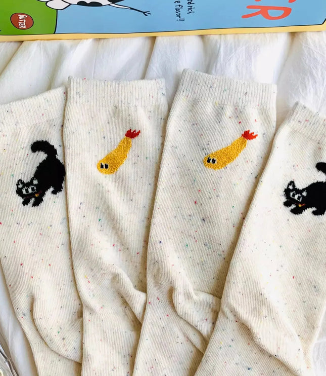 Cat & Fish Socks