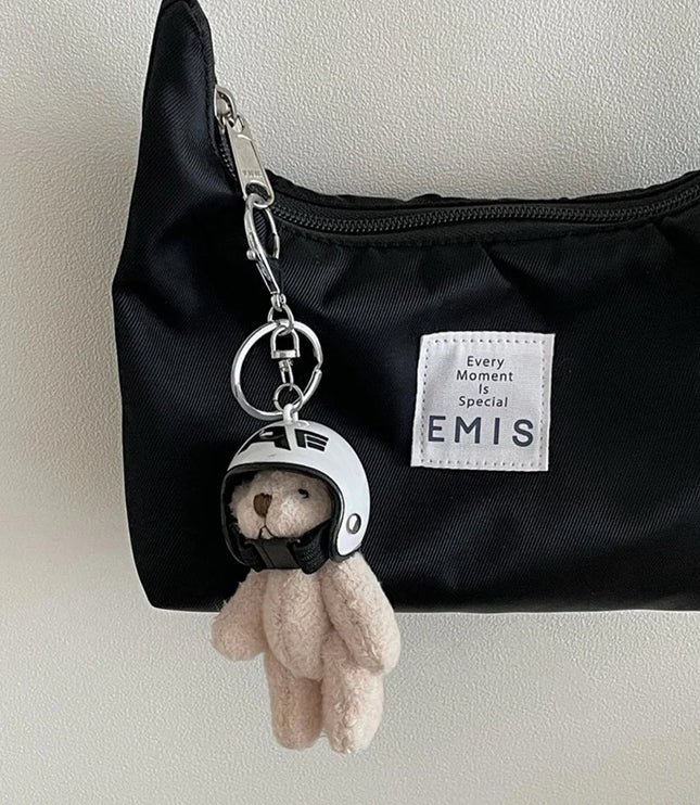 Helmet Bear Keychain