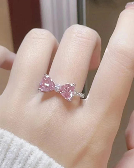 Pink Bow Tie Ring