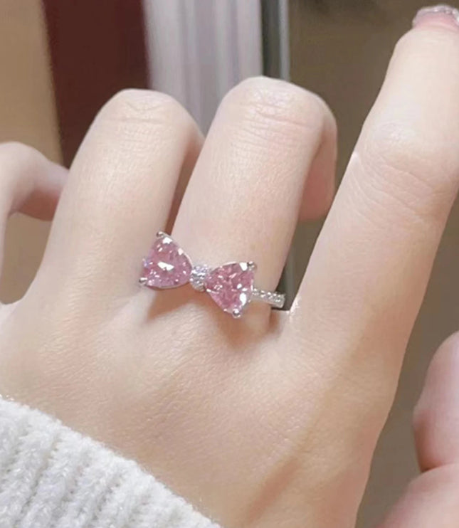 Pink Bow Tie Ring