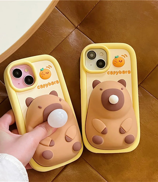 3D Capybara Squishies Phone Case