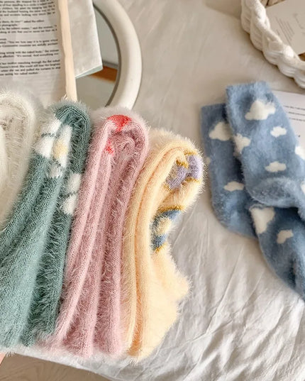 3Pairs Cute Fluffy Socks