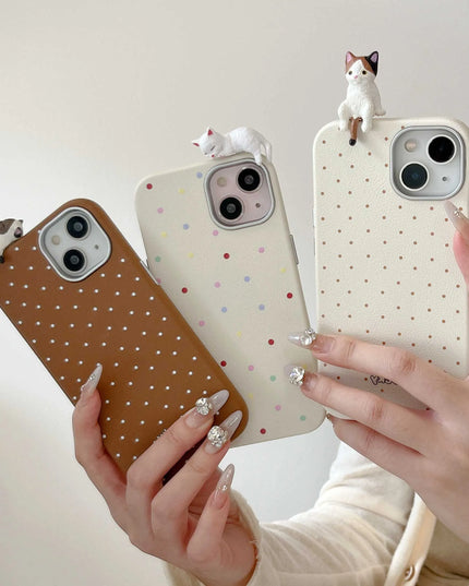 Cat Polka Dots Phone Case