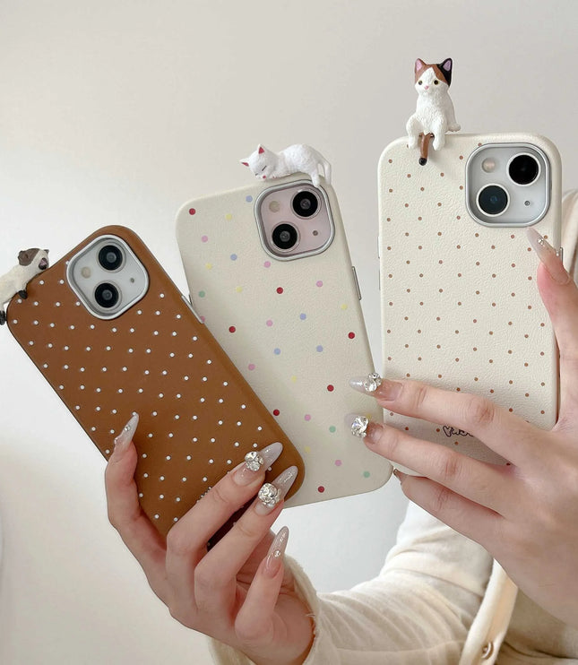 Cat Polka Dots Phone Case