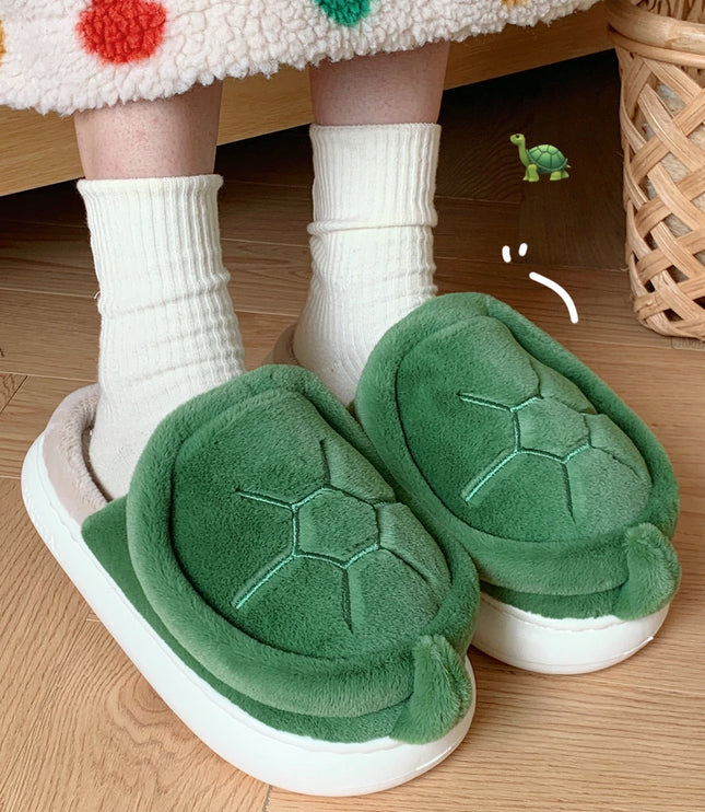 Cute Turtle Plush Slippers