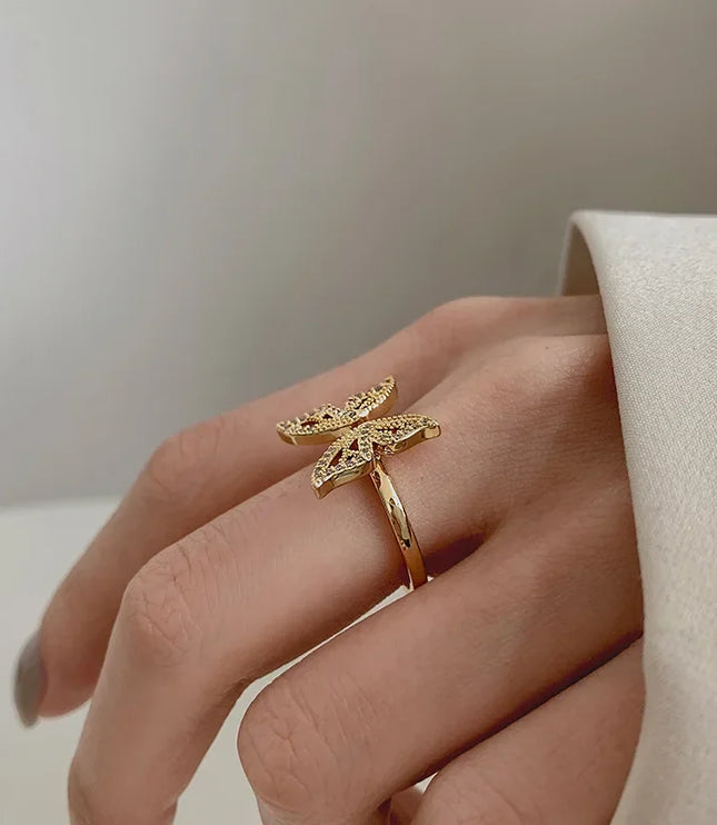 Golden Butterfly Ring