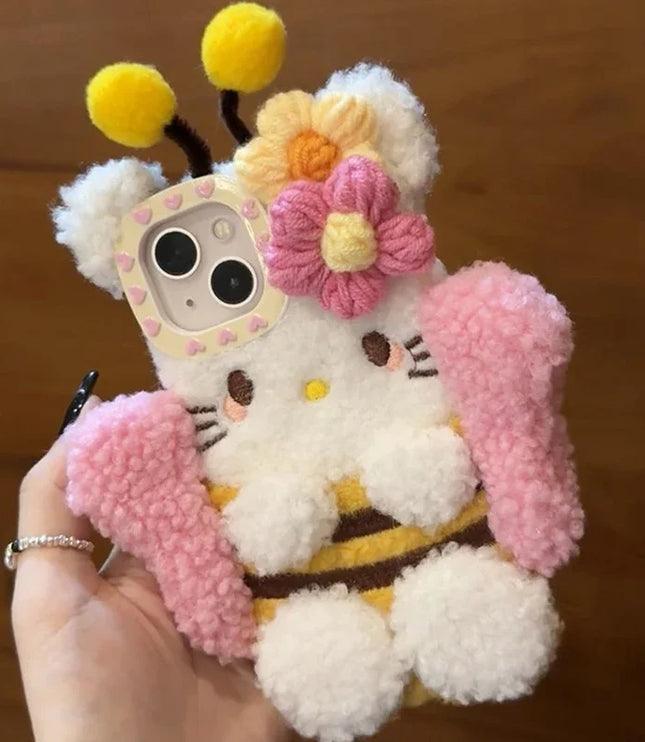 Plush Hello Kitty Phone Case