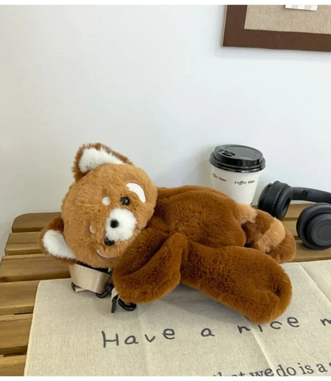 Red Panda Plush Backpack