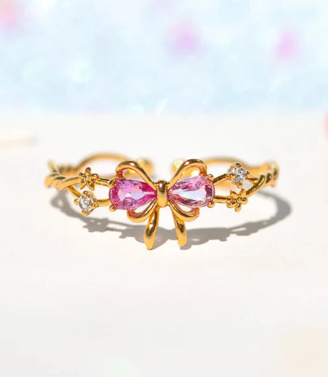 Pink Bow Ring