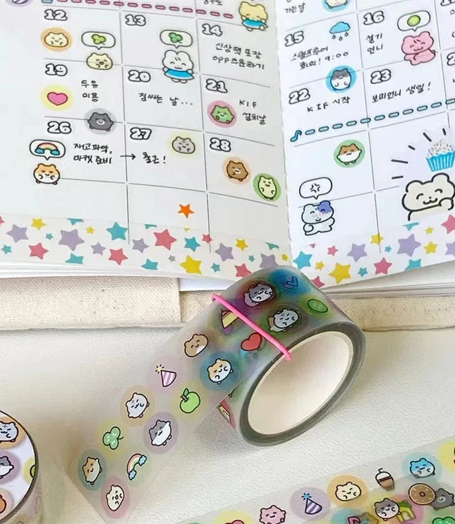 Cartoon Animal Washi Tape Stickers