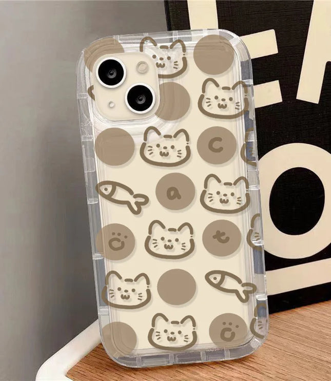 Cartoon Cat & Fish Phone