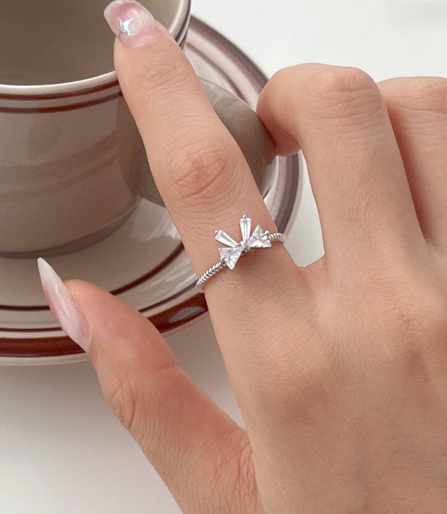 Crystal Bowknot Ring